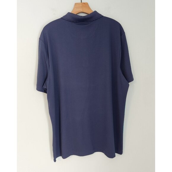 Fila Sport Polo Shirt Golf Blue Geometric Performance Stretch Mens XL EUC - Picture 5 of 10